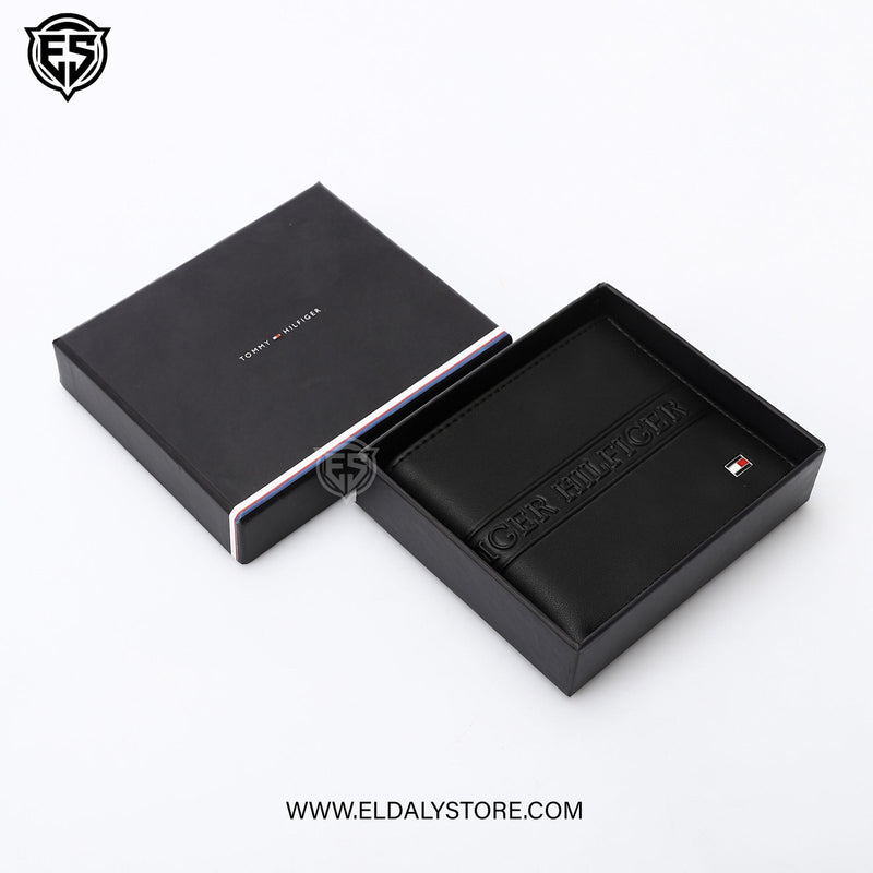 Tommy Hilfiger Signature-Bar Leather Bifold Wallet