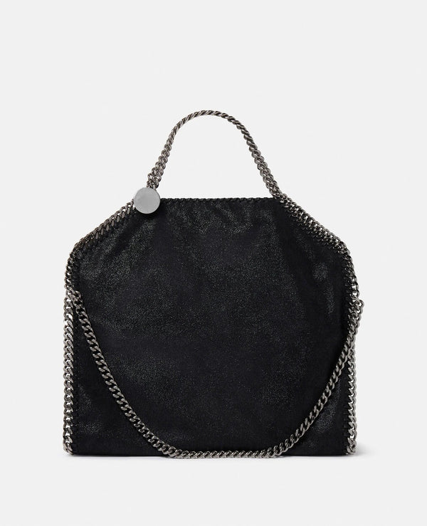 Stella McCartney Falabella chain-trimmed tote bag Black Silver