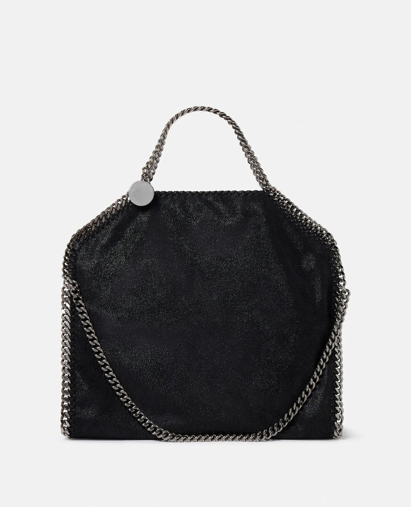 Stella McCartney Falabella chain-trimmed tote bag Black Silver