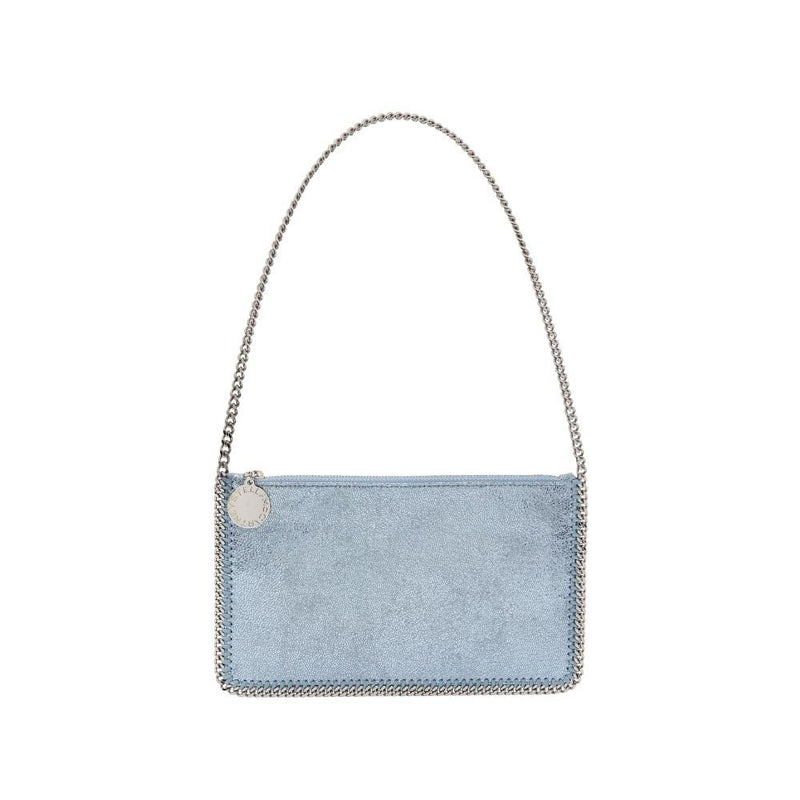 STELLA MCCARTNEY Falabella Pochette in Faux Shaggy Deer Blue