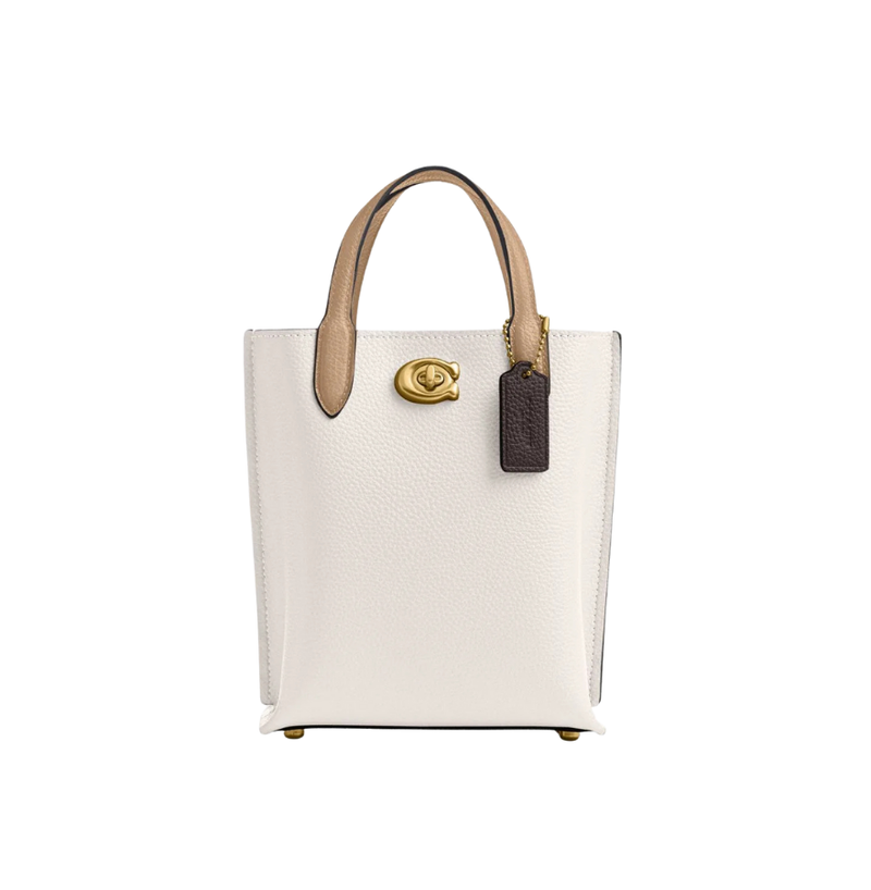 Coach WILLOW TOTE 16 Leather Chalk