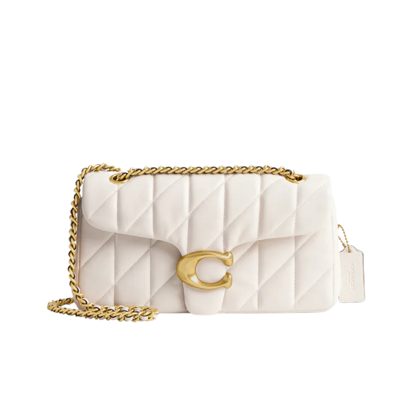Tabby Shoulder Bag 26 With Quilting Chalk Gold