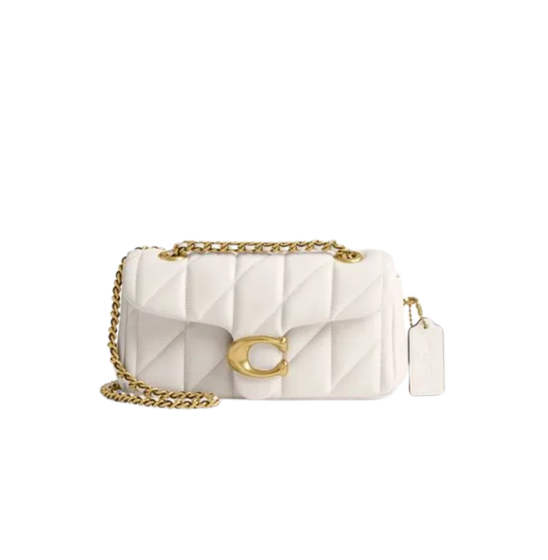 Tabby Shoulder Bag 20 With Quilting leather Chalk Gold