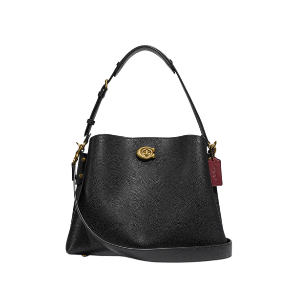 Coach Willow Shoulder Bag Leather Black