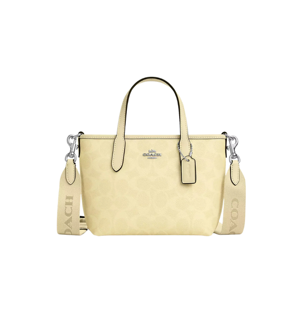 Coach City Mini Tote Bag In Signature Canvas Yellow