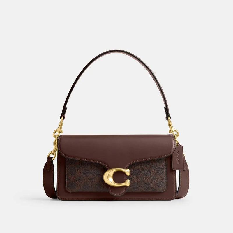 Tabby Shoulder Bag 26 Signature Coach Dark Brown Bag