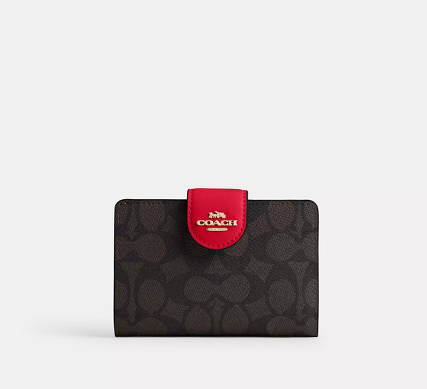 Medium Corner Zip Wallet In Signature Canvas
