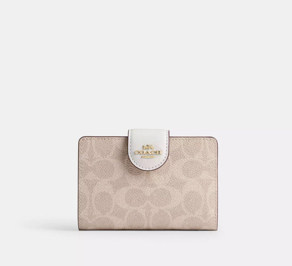 Medium Corner Zip Wallet In Signature Canvas