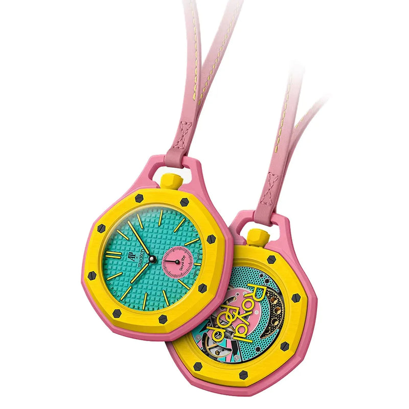 Audemars Piguet x Swatch Royal Pop OTG ROZ Unisex Pocket Watch with Teal Dial