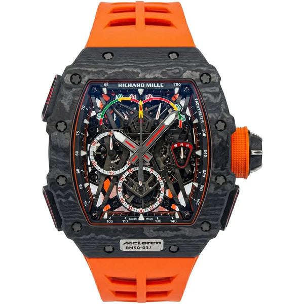 Richard Mille Men’s RM 50-03 McLaren Carbon TPT Orange Strap Watch