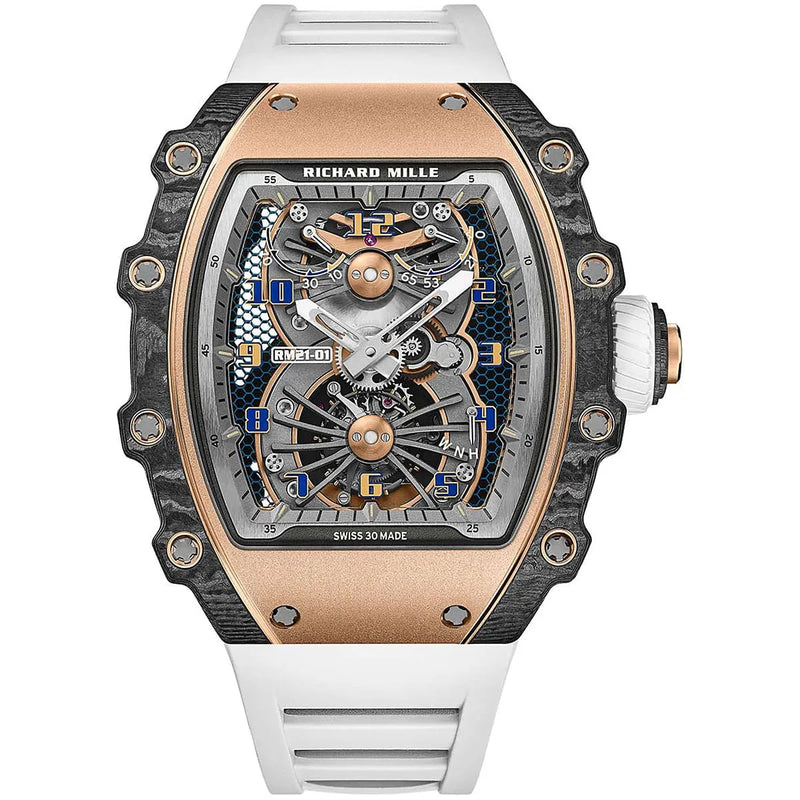 Richard Mille Men’s RM 21-01 Limited Edition Carbon TPT & Rose Gold Watch
