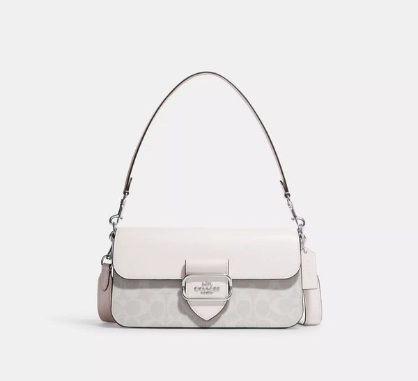Coach Morgan Shoulder Bag In Signature Canvas navy