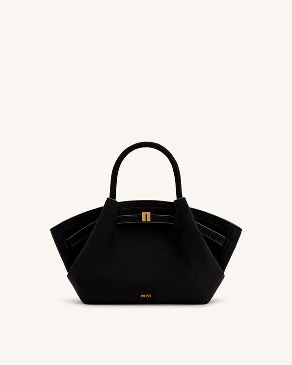 JW Pei Hana Mini Faux Suede Tote Bag - Black