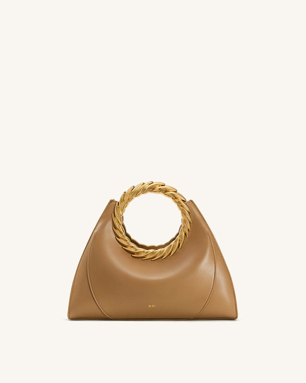 JW Pei Amiya Leaf Handle Sculpture Bag - Brown