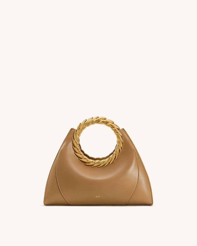 JW Pei Amiya Leaf Handle Sculpture Bag - Brown