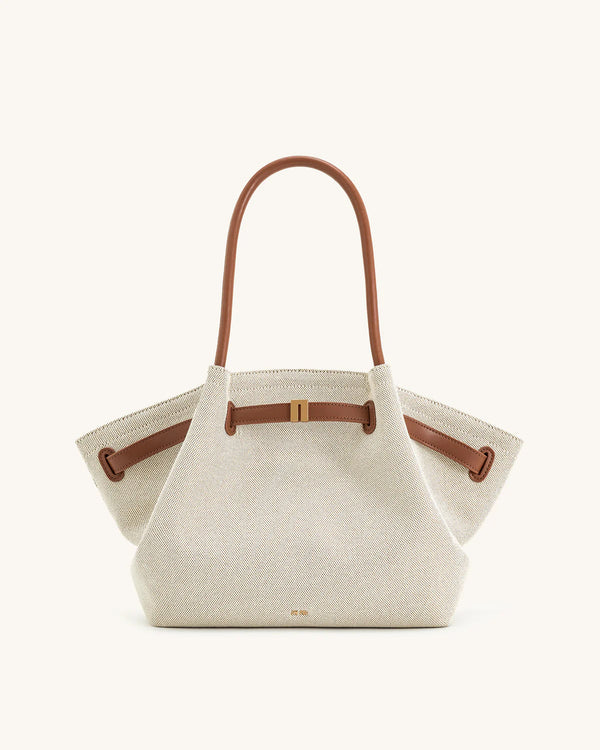 JW PEI Hana Tote Bag - Brown Canvas