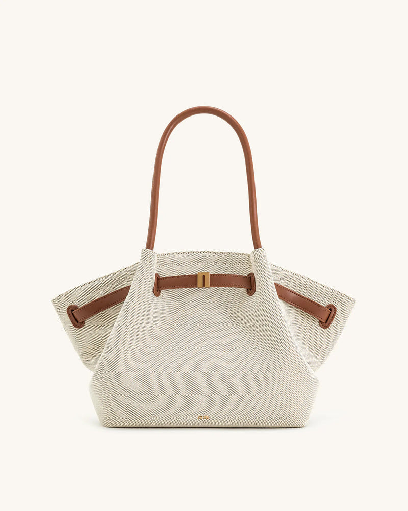 JW PEI Hana Tote Bag - Brown Canvas
