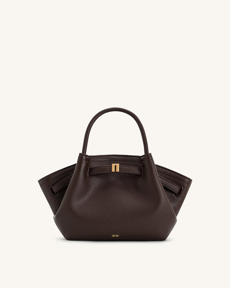 JW PEI Hana Mini Tote bag in dark brown.
