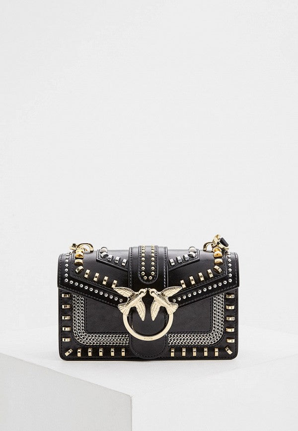 Pinko Love studded shoulder bag