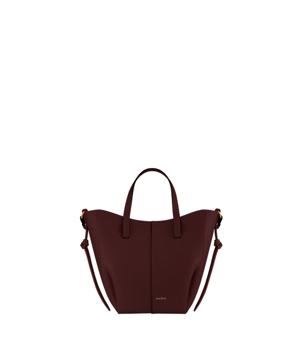 Polene Cyme Tote Nano EDITION TEXTURED BLACK CHERRY
