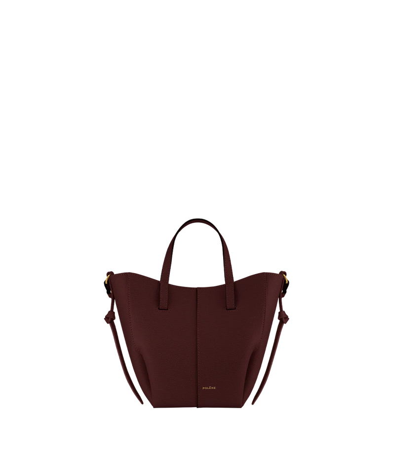 Polene Cyme Tote Nano EDITION TEXTURED BLACK CHERRY