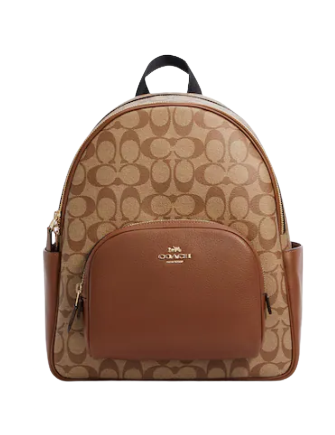 Coach Court Backpack In Blocked Signature Canvas
