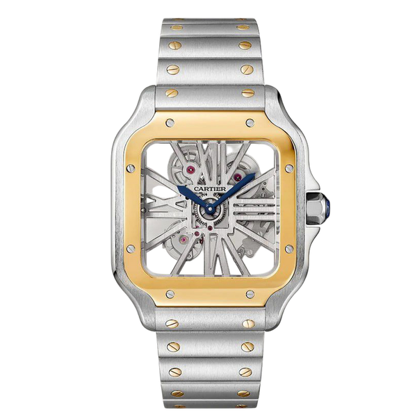 Cartier Santos Skeleton Super Clone Swiss Machine (41.9mm x35.1mm)