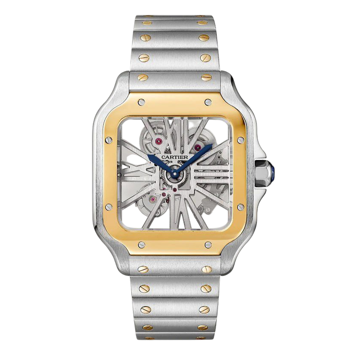 Cartier Santos Skeleton Super Clone Swiss Machine (41.9mm x35.1mm)