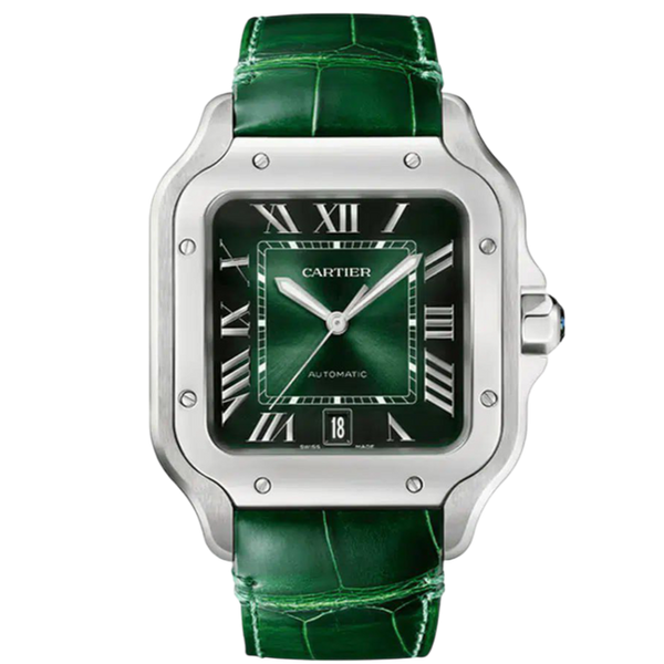Cartier Santos leather Super Clone Swiss Machine (41.9mm x35.1mm)