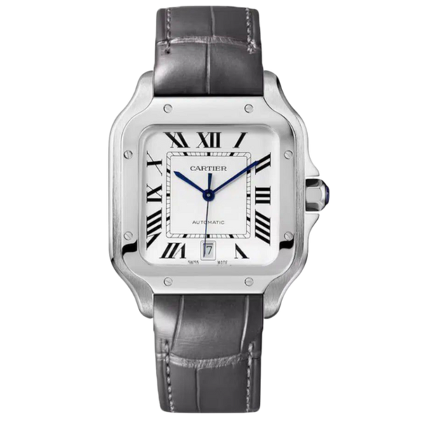 Cartier Santos leather Super Clone Swiss Machine (41.9mm x 35.1mm)