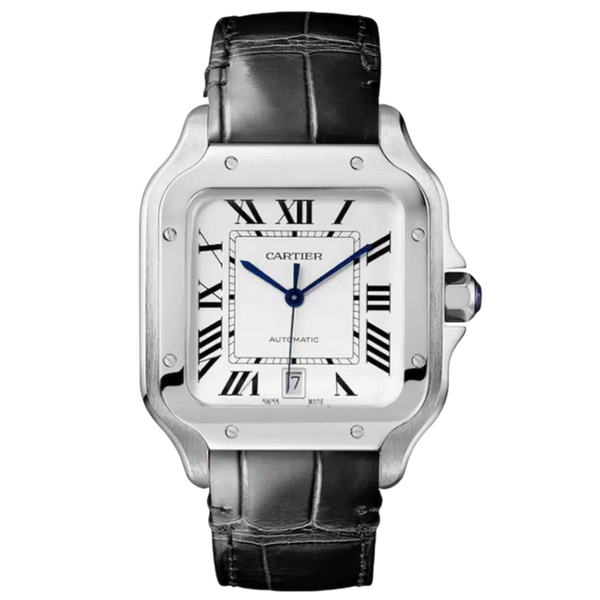 Cartier Santos leather Super Clone Swiss Machine (41.9mm x 35.1mm)