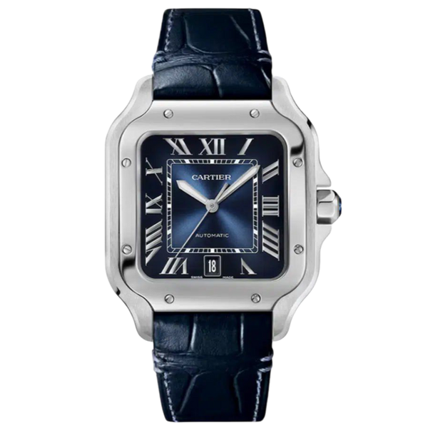 Cartier Santos leather Super Clone Swiss Machine (41.9mm x35.1mm)