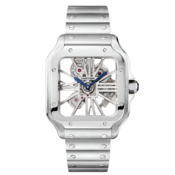 Cartier skeleton Santos de Super Clone Swiss Machine (41.9mm x35.1mm)