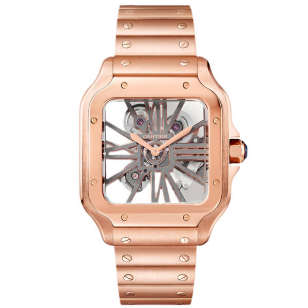 Cartier skeleton Santos de Super Clone Swiss Machine (41.9mm x35.1mm)