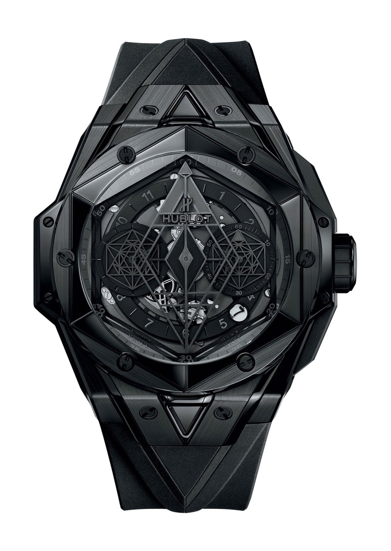 HUBLOT Sang Bleu II All Black Super Clone Swiss Machine 45mm