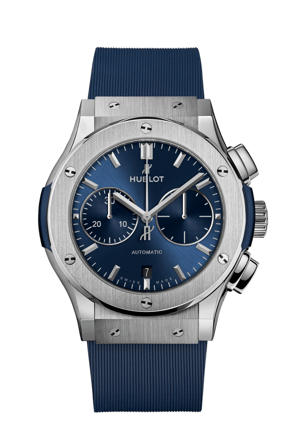 HUBLOT Chronograph Titanium Blue Super Clone Swiss Machine 45mm