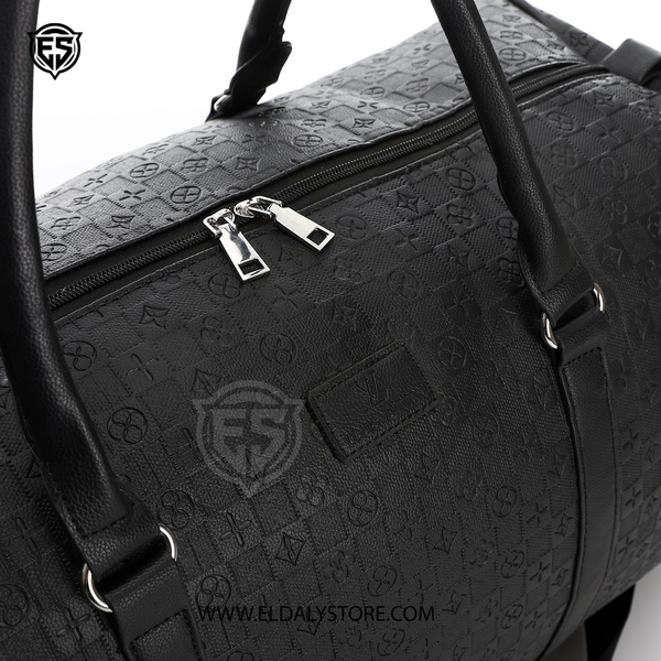 Louis Vuitton Embossed Monogram Black Travel Duffel Bag
