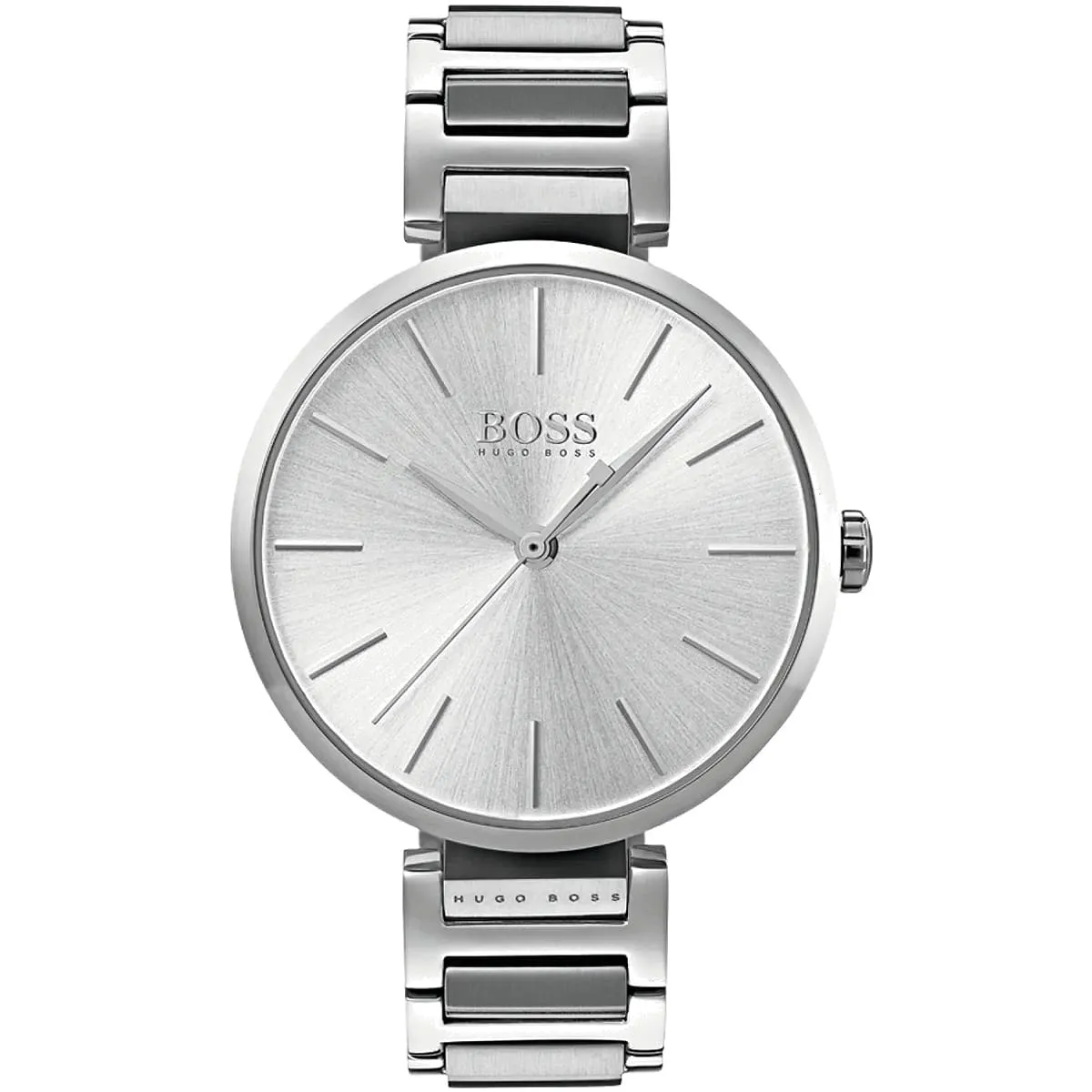 1502414-hugo-boss-watch-women-silver-dial-metal-stainless-strap-quartz-battery-analog-three-hand-allusio.jbg Hugo Boss Watch For Women 1502414 - Image 1
