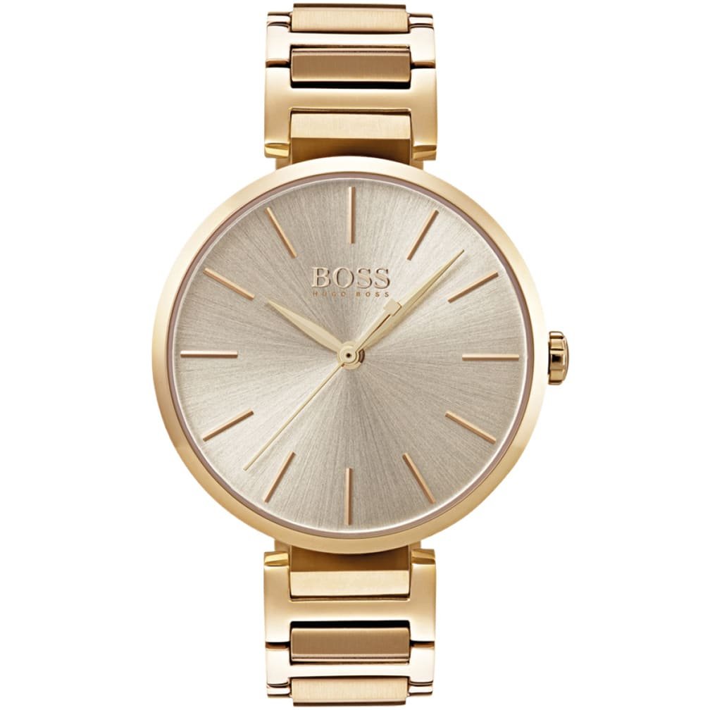 1502415-hugo-boss-watch-women-gold-dial-stainless-steel-metal-golden-strap-quartz-analog-three-hand-allusion Hugo Boss Watch For Women 1502415 - Image 1