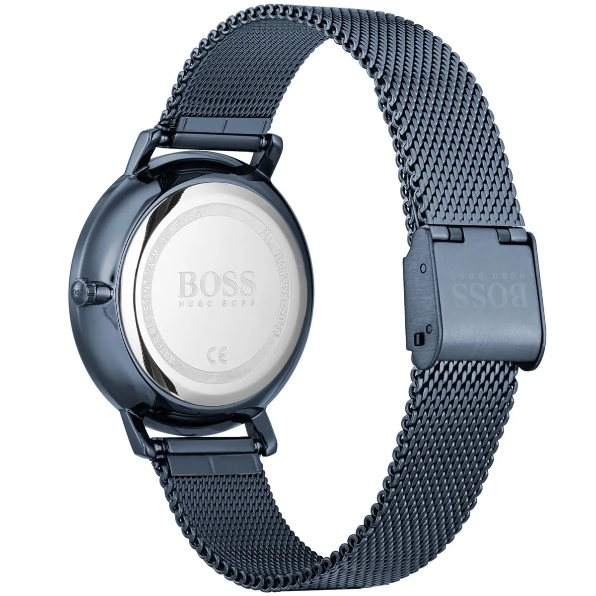 1502518-hugo-boss-watch-women-crystals-blue-dial-metal-stainless-mesh-strap-quartz-battery-analog-three-hand-infinity_2.jbg Hugo Boss Watch For Women 1502518 - Image 2