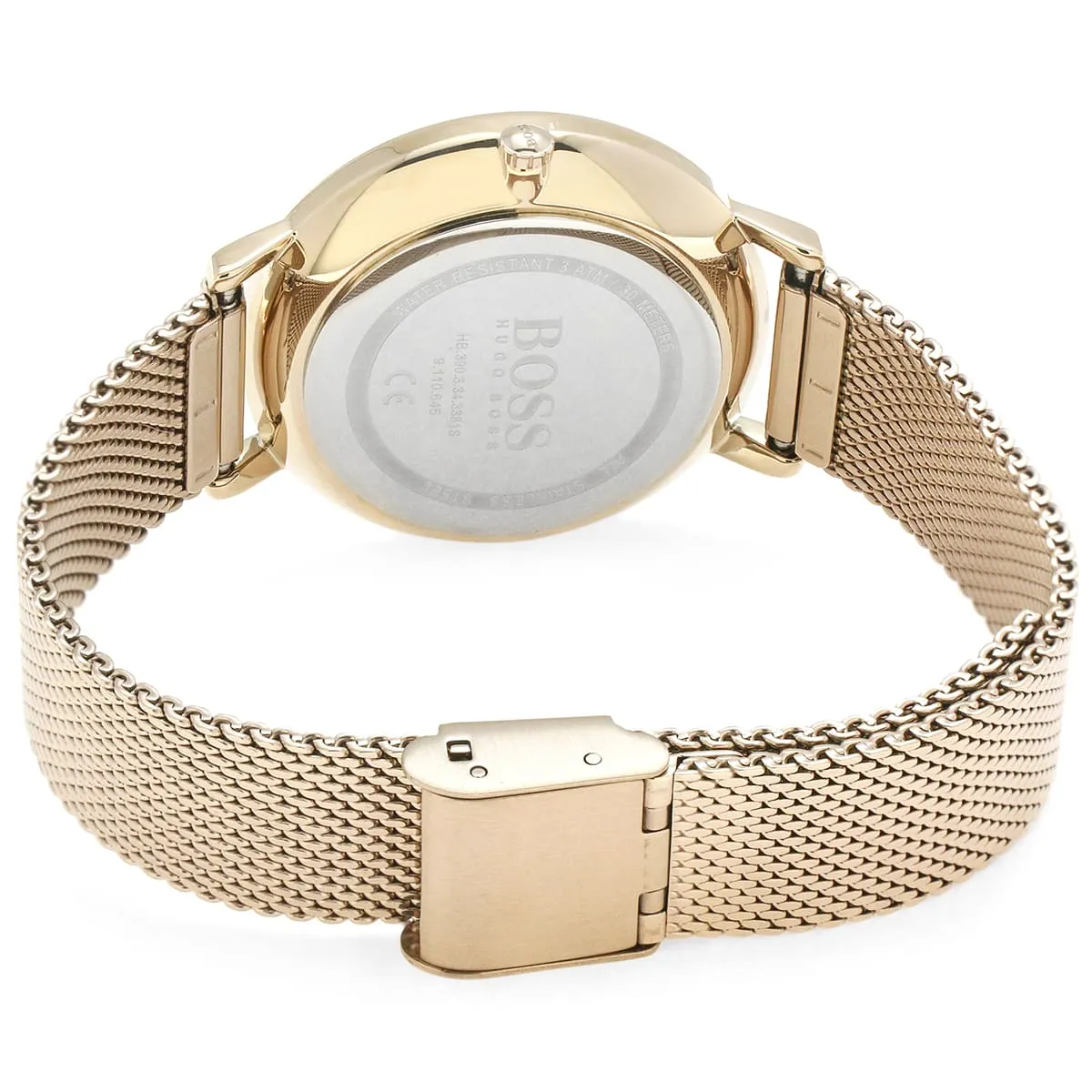 1502519-hugo-boss-watch-women-crystals-rose-gold-dial-metal-stainless-mesh-strap-quartz-battery-analog-three-hand-infinity_4.jbg Hugo Boss Watch For Women 1502519 - Image 4