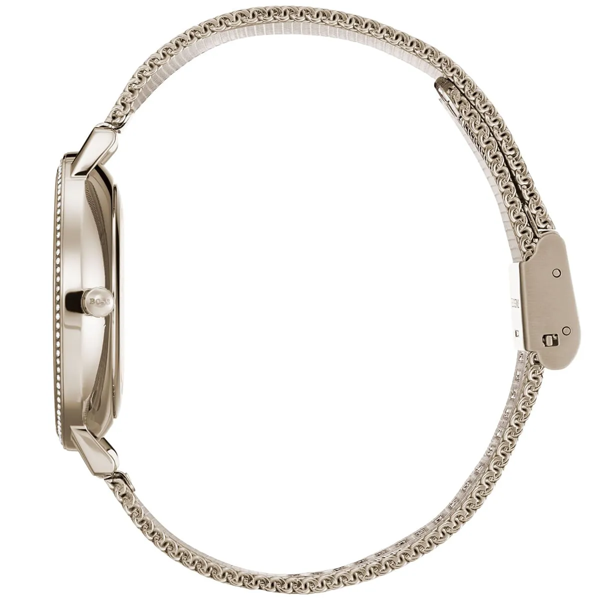 1502519-hugo-boss-watch-women-crystals-rose-gold-dial-metal-stainless-mesh-strap-quartz-battery-analog-three-hand-infinity_9.jbg Hugo Boss Watch For Women 1502519 - Image 9