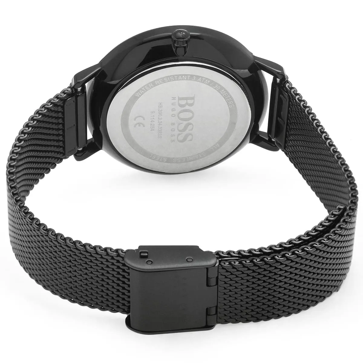 1502521-hugo-boss-watch-women-crystals-black-dial-metal-stainless-mesh-strap-quartz-battery-analog-three-hand-infinity_4.jbg Hugo Boss Watch For Women 1502521 - Image 4