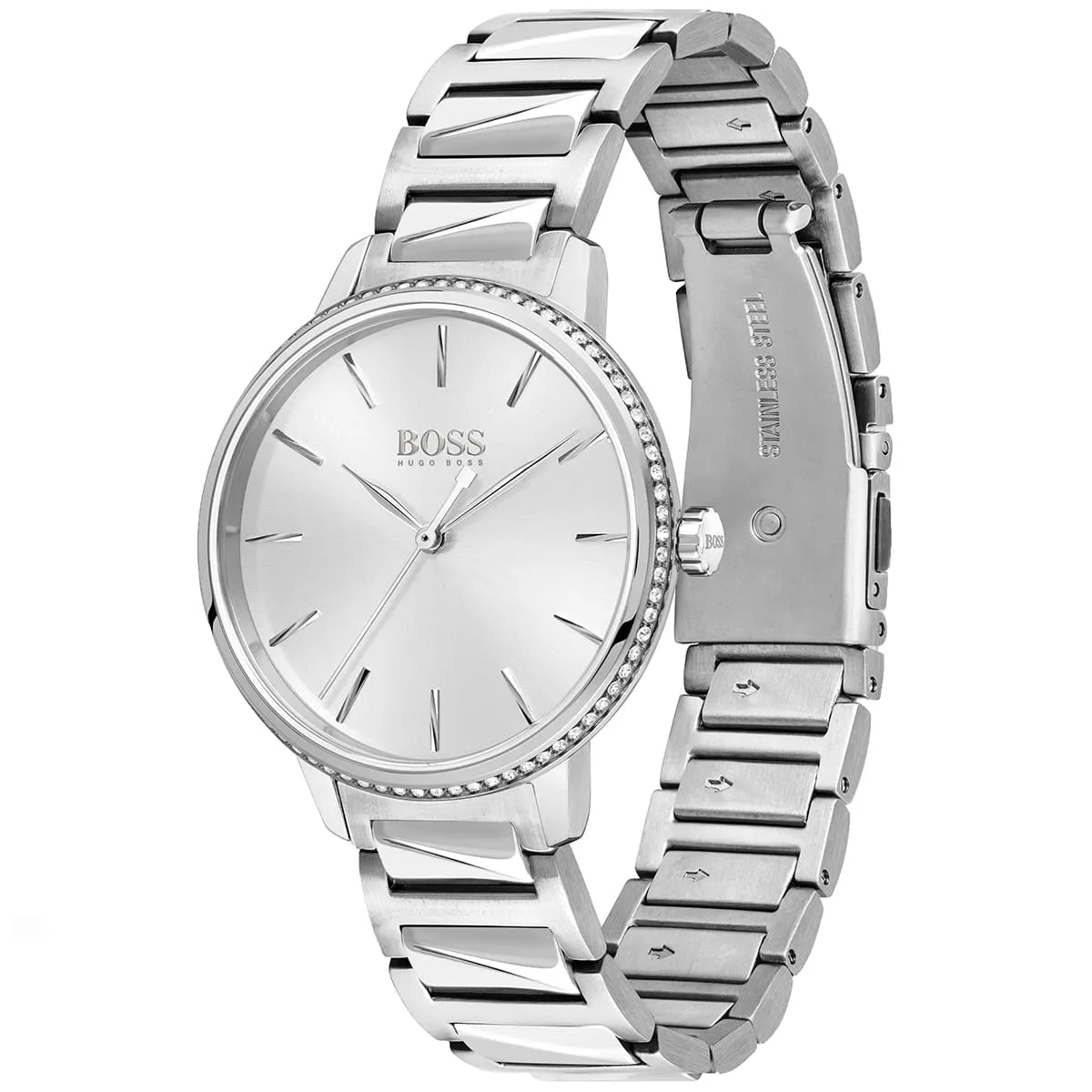1502539-hugo-boss-watch-women-silver-dial-metal-stainless-strap-quartz-battery-analog-three-hand-signature_2.jbg Hugo Boss Watch For Women 1502539 - Image 2
