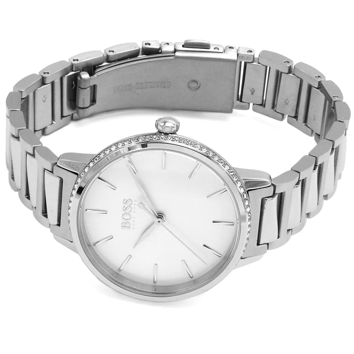 1502539-hugo-boss-watch-women-silver-dial-metal-stainless-strap-quartz-battery-analog-three-hand-signature_6.jbg Hugo Boss Watch For Women 1502539 - Image 6