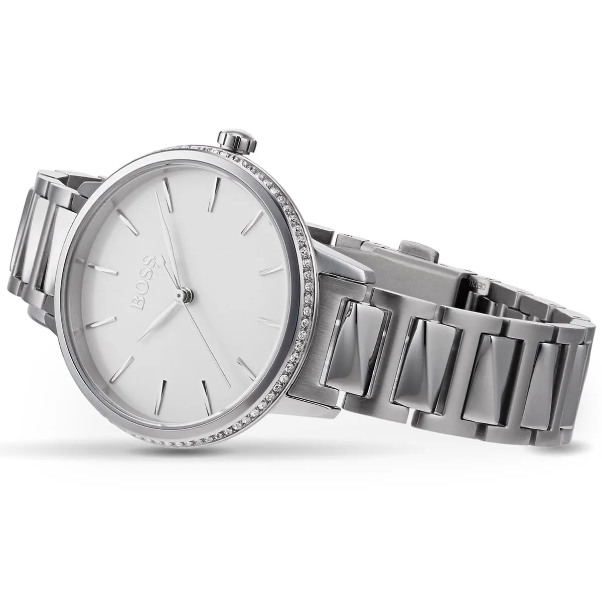 1502539-hugo-boss-watch-women-silver-dial-metal-stainless-strap-quartz-battery-analog-three-hand-signature_9.jbg Hugo Boss Watch For Women 1502539 - Image 9