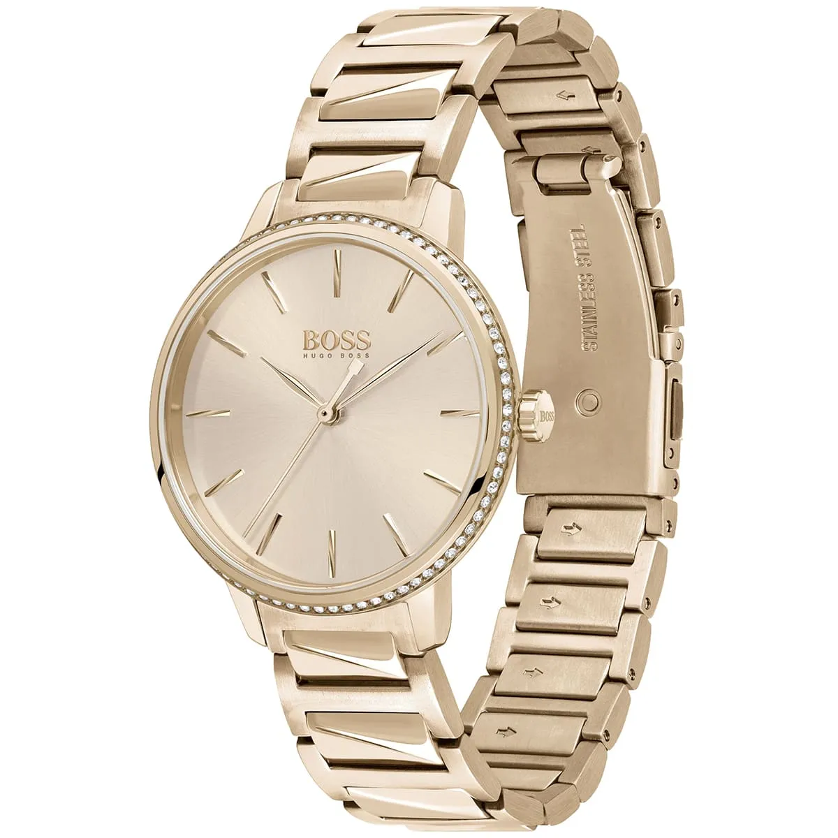 1502540-hugo-boss-watch-women-rose-gold-dial-metal-stainless-strap-quartz-battery-analog-three-hand-signature_2.jbg Hugo Boss Watch For Women 1502540 - Image 2