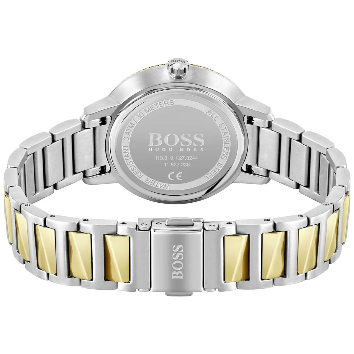 1502568-hugo-boss-watch-women-silver-dial-metal-stainless-gold-strap-quartz-battery-analog-three-hand-signature_3.jbg Hugo Boss Watch For Women 1502568 - Image 3