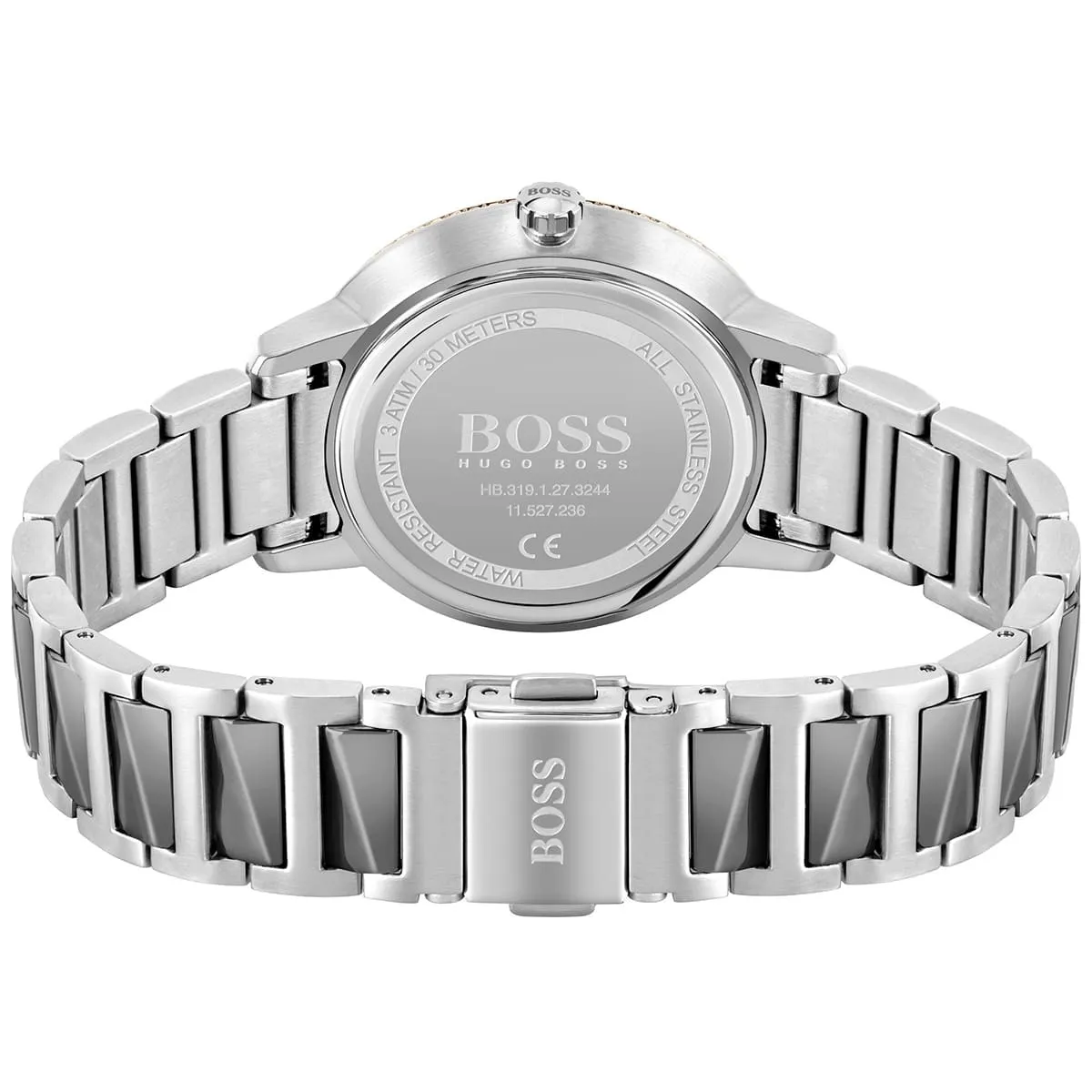 1502569-hugo-boss-watch-women-gray-dial-metal-stainless-silver-strap-quartz-battery-analog-three-hand-signature_3.jbg Hugo Boss Watch For Women 1502569 - Image 3