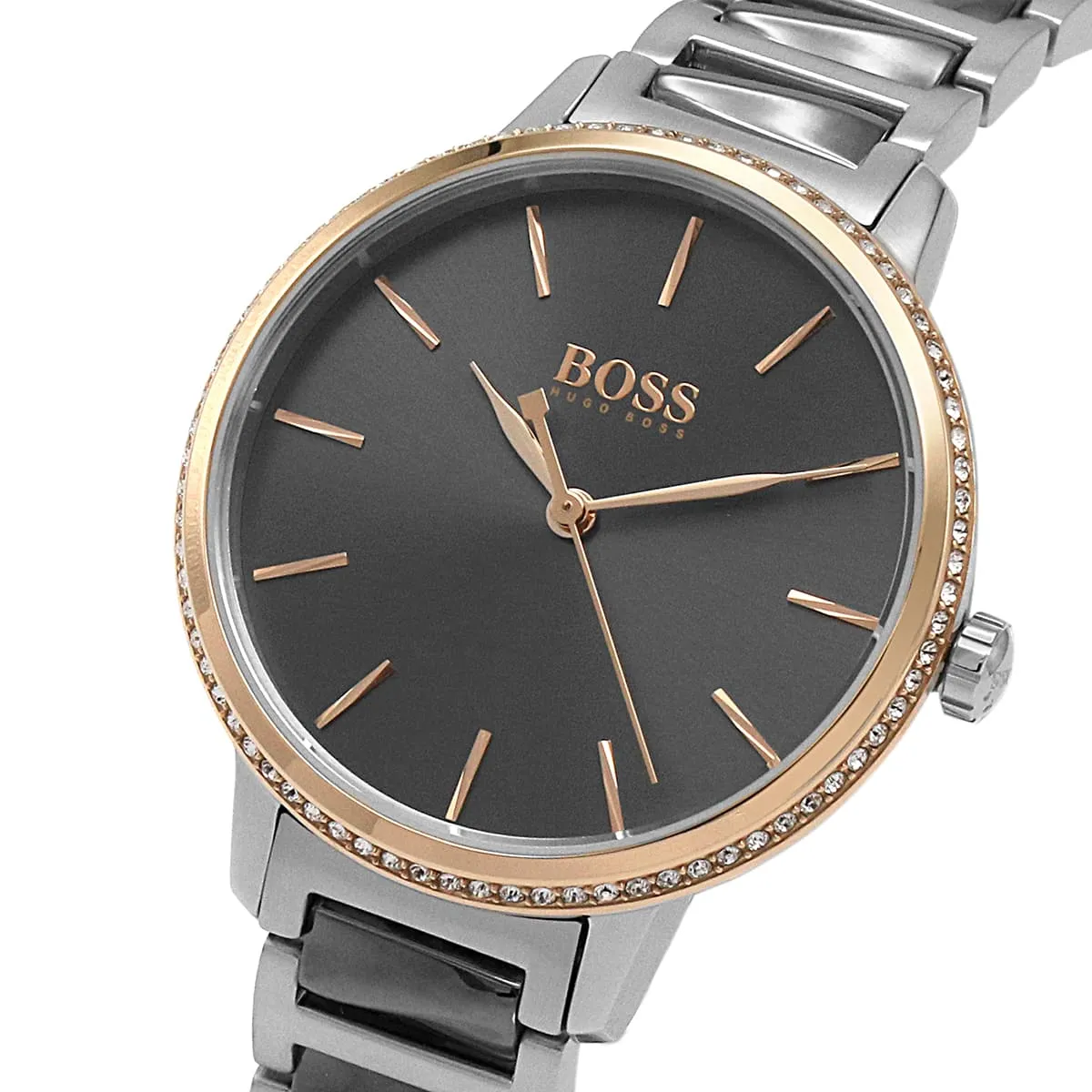 1502569-hugo-boss-watch-women-gray-dial-metal-stainless-silver-strap-quartz-battery-analog-three-hand-signature_4.jbg Hugo Boss Watch For Women 1502569 - Image 4